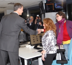Don Felipe y Doña Letizia saludaron a los periodistas y trabajadores de las diferentes Redacciones de la Agencia